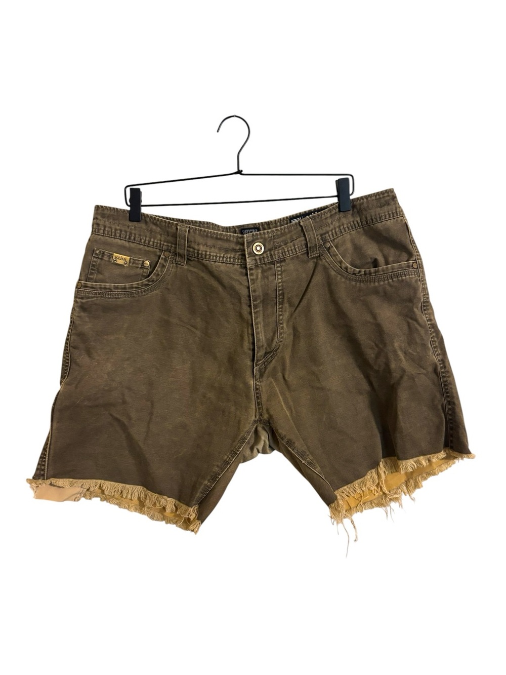 Kuhl Brown Vintage Patina Dye Raw Hem Shorts Size 38x32